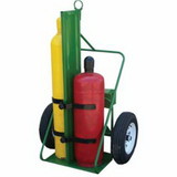 Saf-T-Cart 339-554-30FW 500 Series Carts, Holds 2 Cylinders, 9.5
