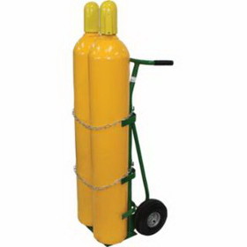 Saf-T-Cart 339-750-20 750 Series Carts, Holds 2 Cylinders, 9 1/2 In Dia., 2-Wheel