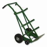Saf-T-Cart 751-20-3RC 750 Series Cart, Holds 2 Cylinders, 9-1/2 in dia, 900 lb Load Capacity, 4 Wheels