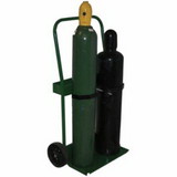Saf-T-Cart 339-822-10 800 Series Carts, Holds 2 Cylinders, 8 In-9.5 In Dia., 10 In Polyolefin Wheels