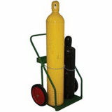 Saf-T-Cart 339-860-14 800 Series Cart, Holds 2 Cylinders, 9.5 In Dia., 14 In Semi-Pneumatic Wheels