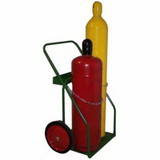 Saf-T-Cart 339-870-14 800 Series Cart, 2 Cylinders, 9-1/2 In And 12-1/2 In Dia Cylinders, 14 In Semi-Pneumatic Wheels