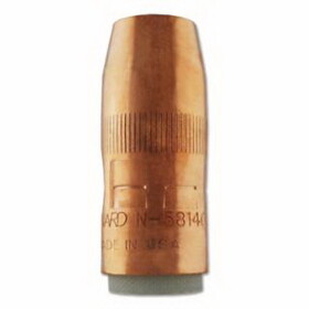 Bernard N-5814C Centerfire&#153; MIG Nozzle, 1/4 in Recess, 5/8 in Bore, For T Series Tip, Copper