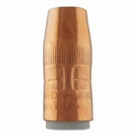 Bernard N-5818C Centerfire Mig Nozzle, 1/8 In Recess, 5/8 In Bore, For T Series Tip, Copper