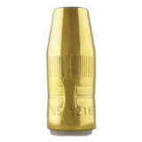 BERNARD NS-1218B Centerfire™ MIG Nozzle, 1/8 in Recess, 1/2 in Bore, For T Series Tip, Brass