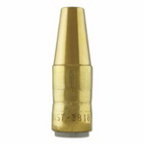 BERNARD NST-3818B Centerfire™ MIG Nozzle, 1/8 in Recess, 3/8 in Bore, For TT Series Tip, Brass