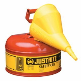 Justrite 400-7110110 Type 1 1 Gal Red Safetycan With Funnel