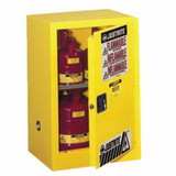 Justrite 891200 Yellow Countertop & Compact Cabinets, Manual-Closing Cabinet, 12 Gallon