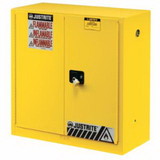 Justrite 893000 Yellow Safety Cabinets For Flammables, Manual-Closing Cabinet, 44 In, 30 Gallon