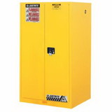 Justrite 896000 Yellow Safety Cabinets For Flammables, Manual-Closing Cabinet, 60 Gallon
