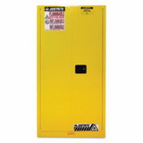 Justrite 896020 Yellow Safety Cabinets For Flammables, Self-Closing Cabinet, 60 Gallon