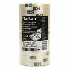 3M Tartan 405-021200-86520 Tartan Filament Tape 8934, 24 Mm X 55 M, 4 Mil, Clear