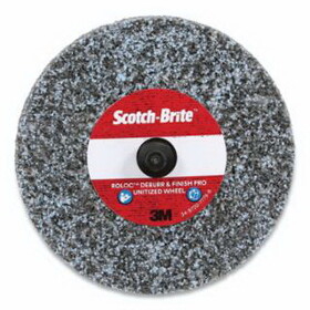 Scotch-Brite 048011-65083 Roloc Deburr And Finish Pro Unitized Wheel, 3 In Dia X 1/4 In Thick, Medium+, 15100 Rpm, Precision Shaped Ceramic