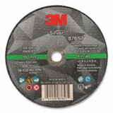 3M 051125-87657 Silver Cut-Off Wheel, Precision Shaped Ceramic, 4 In Dia, 0.375 In Arbor, 36 Grit, Center Hole Mounting
