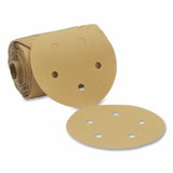 3M 051131-01627 Stikit™ Gold Paper Disc Roll 216U, Aluminum Oxide, 5 in dia x NH, 5 Holes, P100 Grit, Die 500FH, 125 Disc/RL