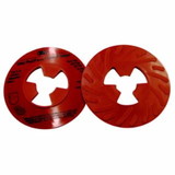 3M 405-051144-81732 3M Disc Pad Face Plate Ribbed Extra Hard Red 5
