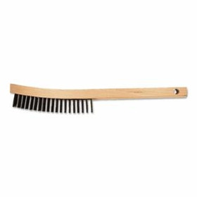 Pferd 410-85006 Curved Handle Scratch Brush 4X19 Rows Cs Wire