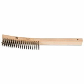 Pferd 410-85008 Curved Handle Scratch Brush 4X19 Row Ss Wire