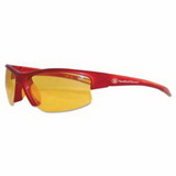 SMITH AND WESSON 21299 Equalizer Safety Glasses, Amber Polycarbonate Lens, Uncoated, Red, Nylon