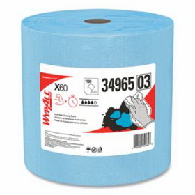 Kimberly-Clark Professional 34965 X60 Cloth Wiper, Blue, 13.4 in W x 12.4 in L, Jumbo Roll, 1,100 Sheets/Roll