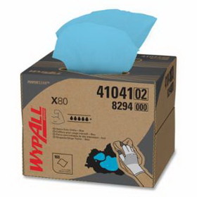 Kimberly-Clark Professional 41041 WypAll&#174; X80 Cloth, BRAG&#153; Box, Blue, 160 per box