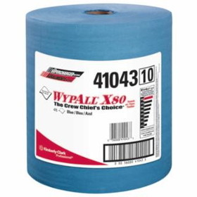 Kimberly-Clark Professional 412-41043 Wypall X80 Shop Pro Cloth Towel Blue 475/Roll