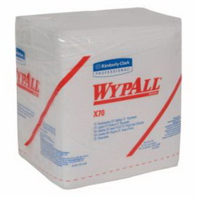 Kimberly-Clark 41200 Wypall* X70 Wipes, 1/4 Fold, White, 76 Per Pack