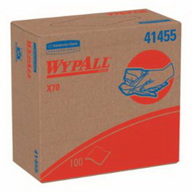 Kimberly-Clark 41455 Wypall* X70 Wipes, Pop-Up Box, White