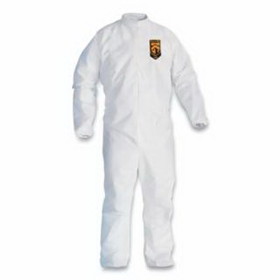 Kimberly-Clark 41494 Kleenguard A45 Breathable Liquid & Particle Protection Elastic Wrist/Ankle Coveralls, White, Xl, Fr Zipper