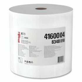 Kimberly-Clark Professional 41600 WypAll&#174; X70 Cloths, White, 13.4 in W x 12.4 in L, 870 Sheets/Roll, 1 RL/RL