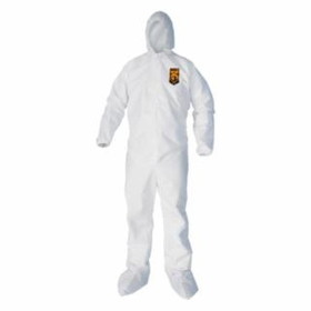 Kleenguard  A40 Liquid & Particle Protection Coveralls, Zipper Front, White