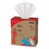 Kimberly-Clark Professional 83550 WypAll® X50 Wipers, White, 8.34 in W x 12.5 in L, Pop-Up Box, 176 Sheets per Box/10 Box per Case