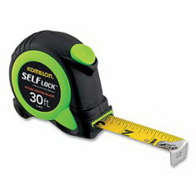 Komelon USA SL2830 Self Lock&#153; Measuring Tape, 1 in x 30 ft, Green/Black