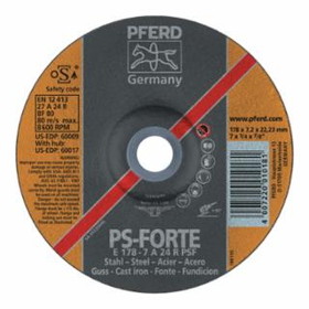 Pferd 419-60015 5" X 1/4" Grinding Wheel  5/8-11 Thd Type 27
