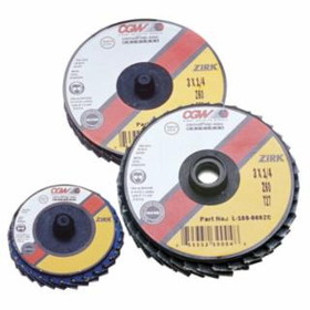 Cgw Abrasives 421-30006 2" Roloc-Type T27 Zir Reg 120 Grit Flap Disc