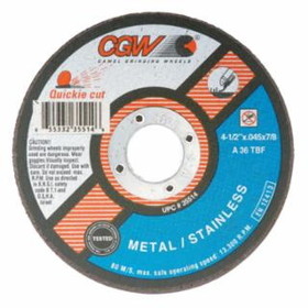 Cgw Abrasives 421-35514 4-1/2"X.045X7/8" T1 A36-T-Bf Quickie