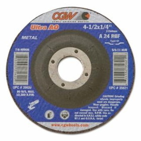 Cgw Abrasives 421-35621 4-1/2X1/4X5/8-11 A24-R-Bf Steel T27 Dp Ct Whl
