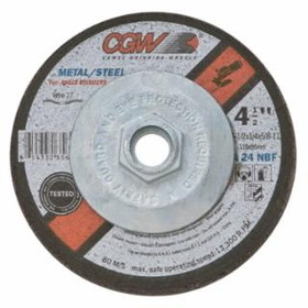 Cgw Abrasives 421-35623 4-1/2X1/4X5/8-11 A24-N-Bf Steel T27 Dp Ct Whl