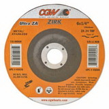 Cgw Abrasives 35659 Depressed Center Wheel, Type 27, 9 In Dia, 1/4 In Thick, 24 Grit, Zirconia Alum Oxide