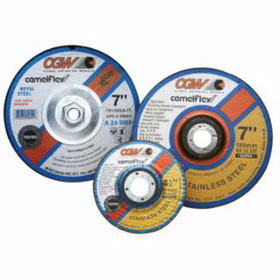 Cgw Abrasives 35632 Depressed Center Wheel, Type 27, 6 In Dia, 1/4 In Thick, 24 Grit Alum. Oxide