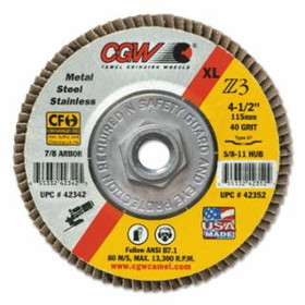 Cgw Abrasives 421-42732 7X5/8-11 Z3-40 T29 Reg100% Za Flap Disc