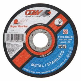 Cgw Abrasives 421-45042 4-1/2" X .045 X 7/8 Type1 Super Quickie Wheel