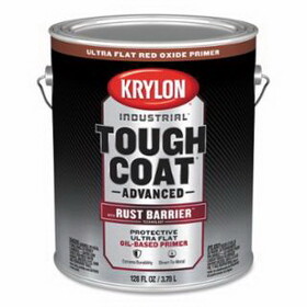 Krylon K00691008 Tough Coat Advanced With Rust Barrier Technology Spray Paint, 1 Gal, Red Oxide Primer