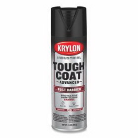 KRYLON INDUSTRIAL K00779008 Tough Coat&#174; Advanced with Rust Barrier&#174; Technology Spray Paint, 15 oz, Black, Semi-Gloss