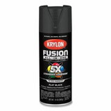Krylon K02728007 Fusion All-In-One Paints + Primers, 12 Oz, Aerosol Can, Flat Black