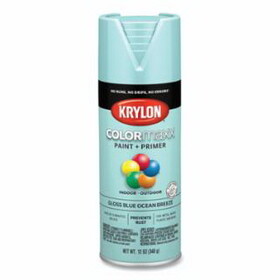 Krylon K05506007 COLORmaxx&#153; Paint + Primer Spray Paint, 12 oz, Blue Ocean Breeze, Gloss