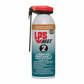 Lps 90216 Max 2 Lubricant, Penetrant And Protectant, 11 Wt Oz, Aerosol Can With Straw Actuator, Slight Petroleum/Cherry Odor