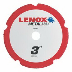 Lenox 1972918 MetalMax&#153; Cut-Off Wheel, 3 in, 3/8 in Arbor, Steel/Diamond