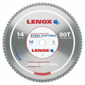 Lenox 433-21891ST140080CT Metal Cutting Circular Saw Blades, 14 In, 80 Teeth, Steel