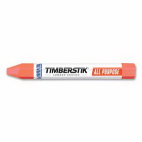 Markal 80354 Lumber Crayon #200, 1/2 in dia, 4.75 in L, Orange